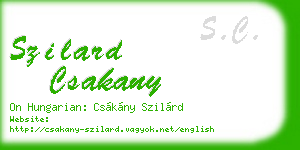 szilard csakany business card