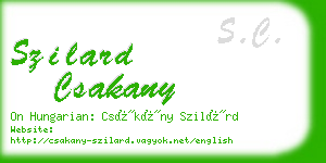 szilard csakany business card